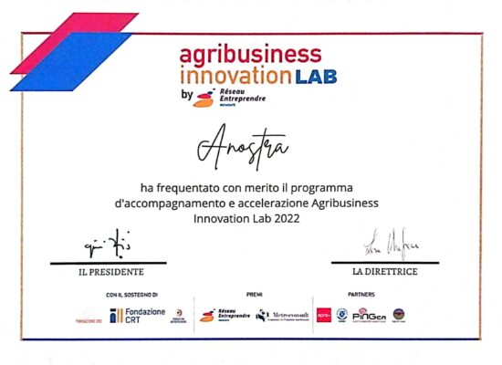 Attestato Agribusiness -  Reseau Entreprende